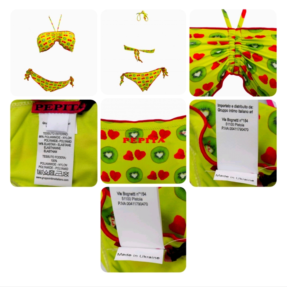 PEPITA kiwi print bikini set  size small